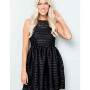 Anthro Finn & Clover black mini dress sz Medium